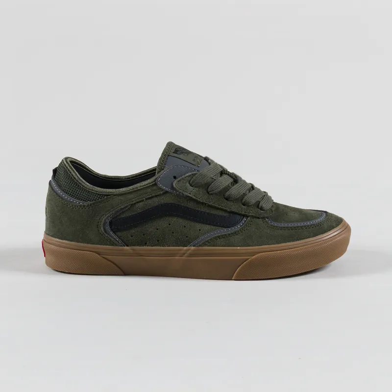 Vans Skate Rowley Shoe Suede Green Gum-2