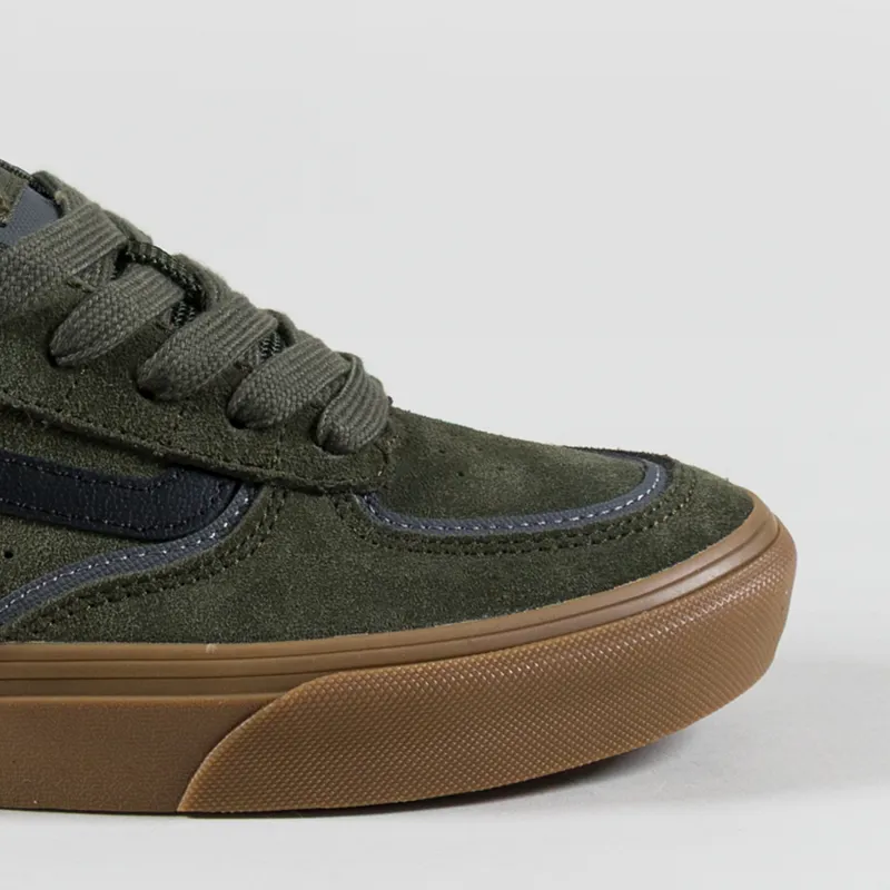 Vans Skate Rowley Shoe Suede Green Gum-5