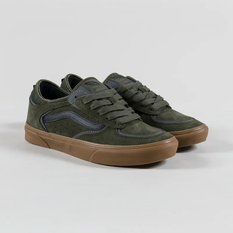 Vans Skate Rowley Shoe Suede Green Gum