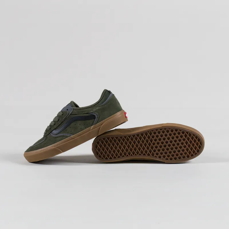 Vans Skate Rowley Shoe Suede Green Gum-3