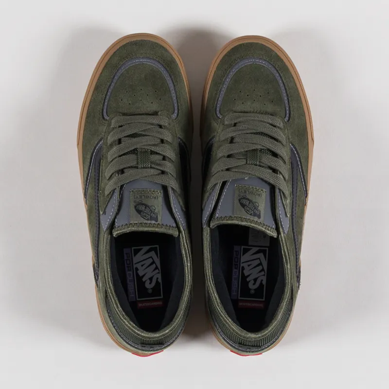 Vans Skate Rowley Shoe Suede Green Gum-6