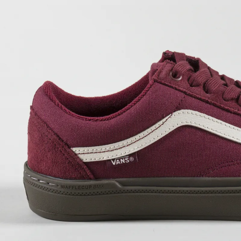 Vans Skateboarding BMX Old Skool Shoes Trainers Red Port Gum