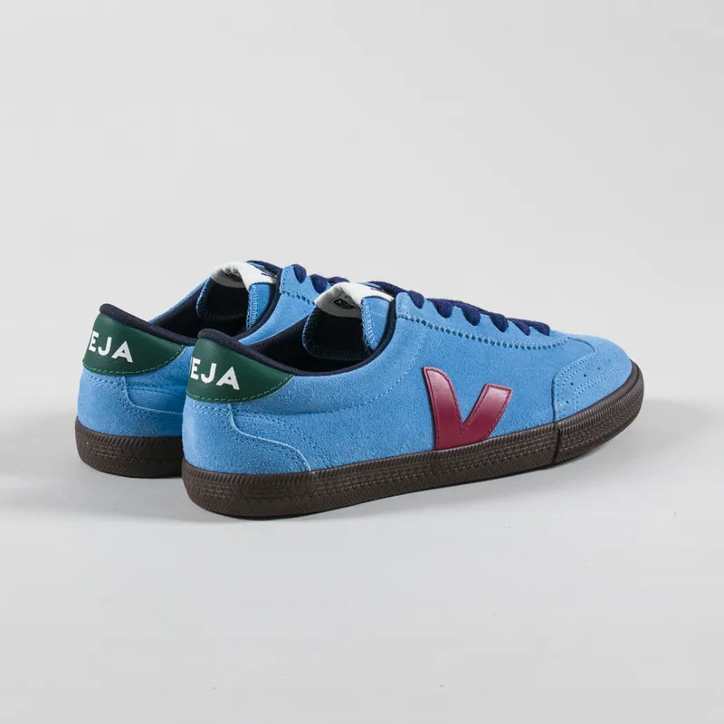 Veja Womens Volley Suede Shoes Aqua Marsala Eagle-1