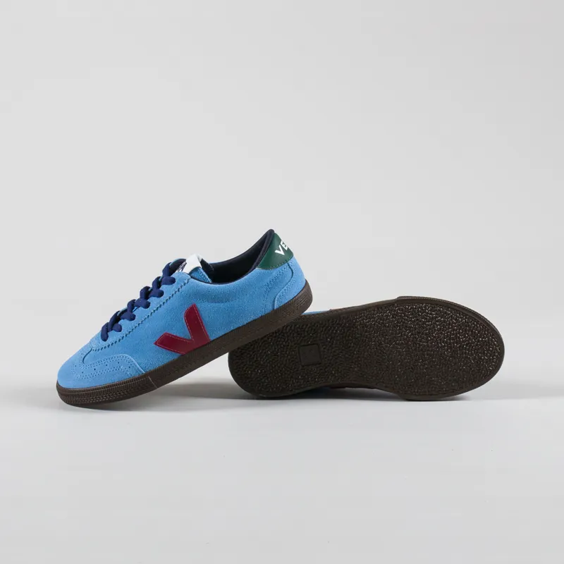 Veja Womens Volley Suede Shoes Aqua Marsala Eagle-3