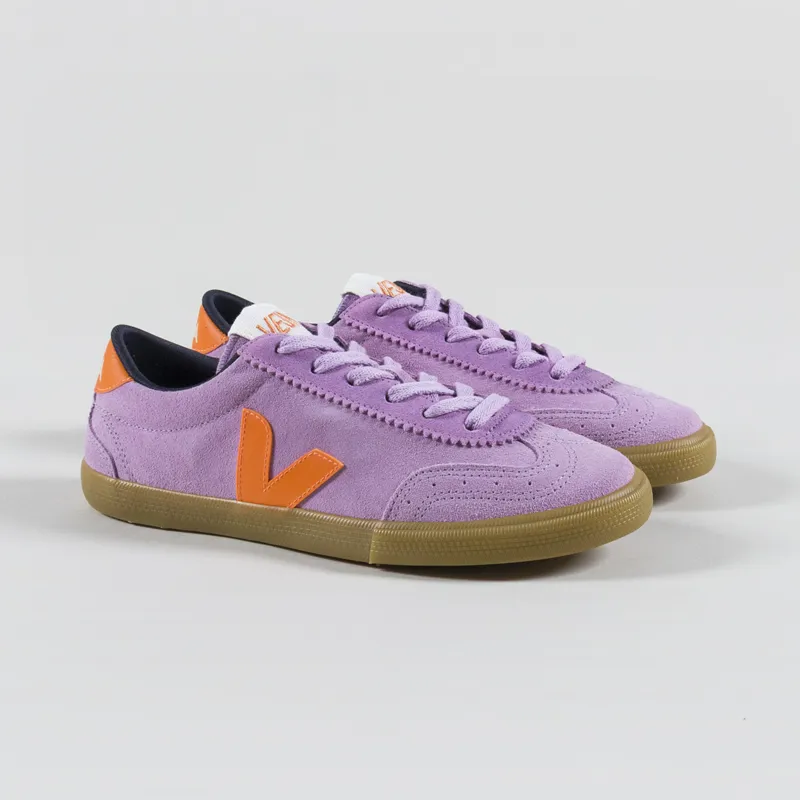 Veja Womens Volley Suede Shoes Orchid Fury Natural
