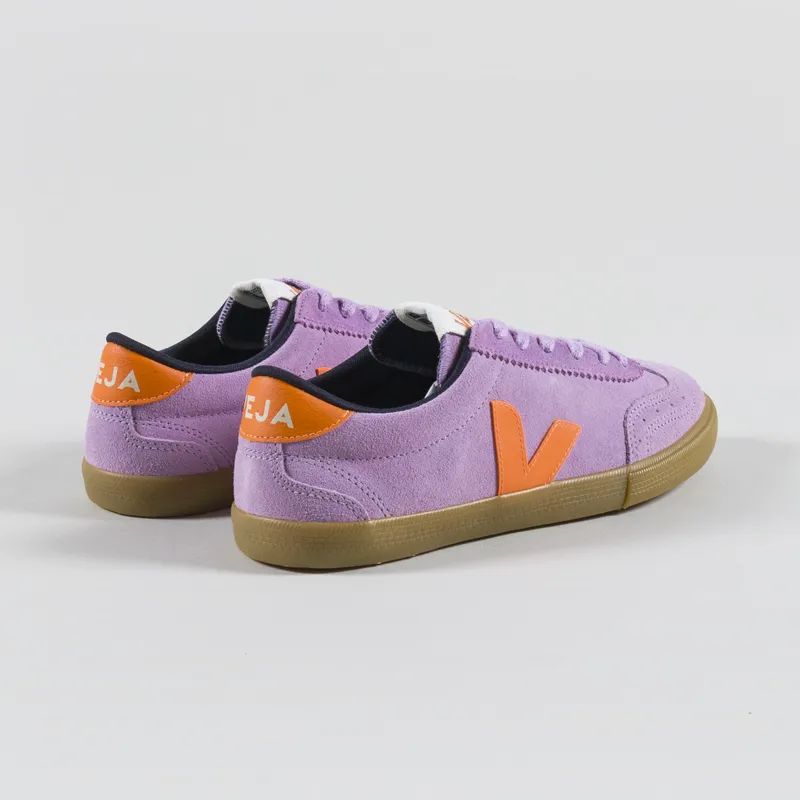 Veja Womens Volley Suede Shoes Orchid Fury Natural-1