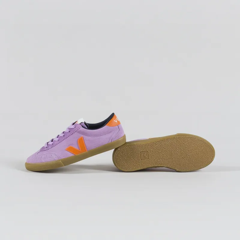 Veja Womens Volley Suede Shoes Orchid Fury Natural-3