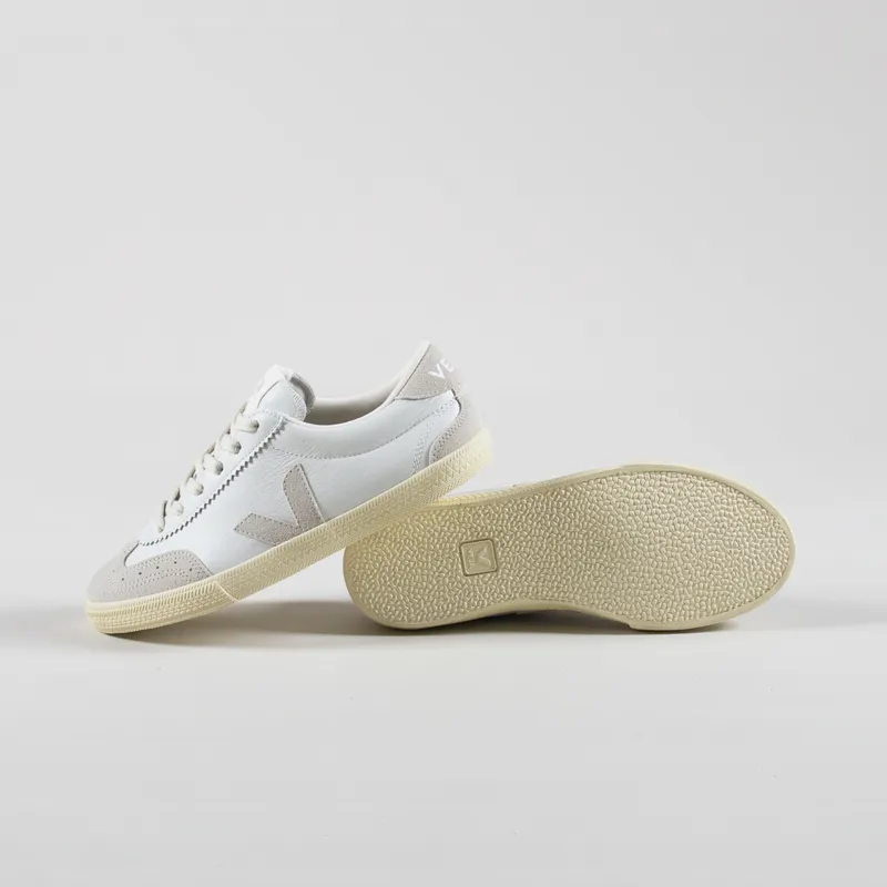 Veja Womens OT Leather Volley Shoes White Natural-3