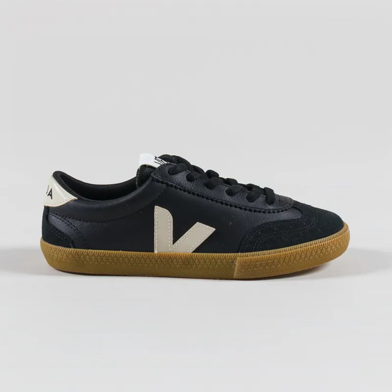 Veja Womens OT Leather Volley Shoe Black Pierre-2