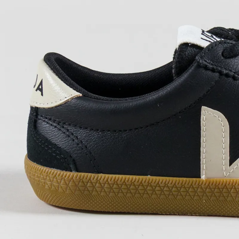 Veja Womens OT Leather Volley Shoe Black Pierre-4