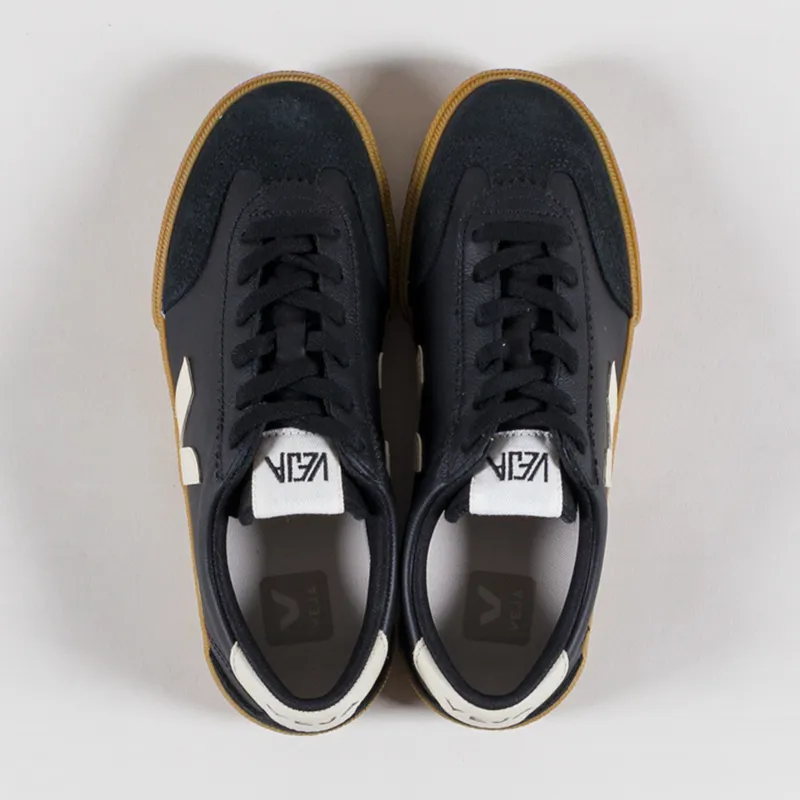 Veja Womens OT Leather Volley Shoe Black Pierre-6