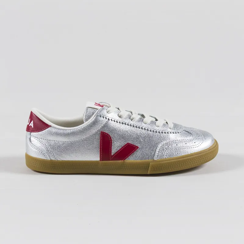 Veja Womens OT Leather Volley Shoes Silver Pepper-2