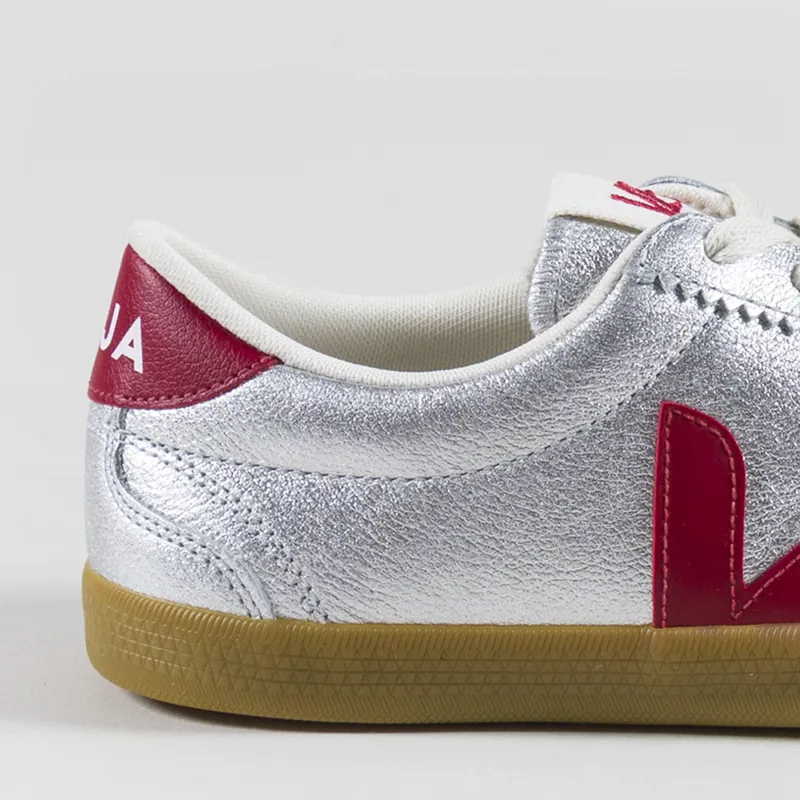 Veja Womens OT Leather Volley Shoes Silver Pepper-4