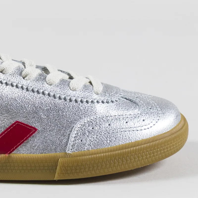 Veja Womens OT Leather Volley Shoes Silver Pepper-5