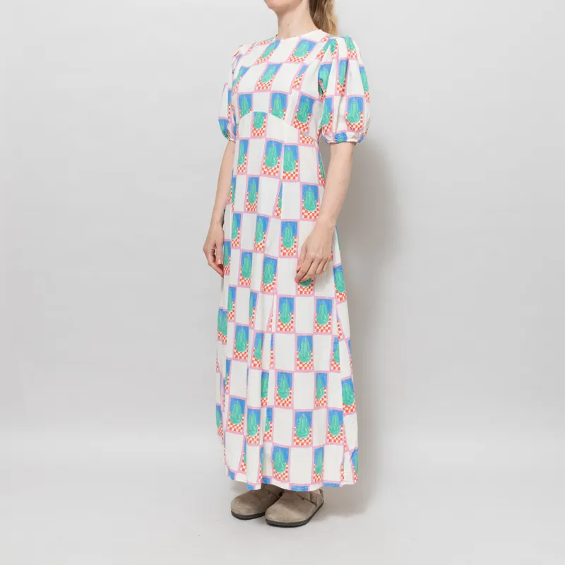 Bobo Choses Womens Simple Pear Pattern Puff Sleeve Dress Multi-1