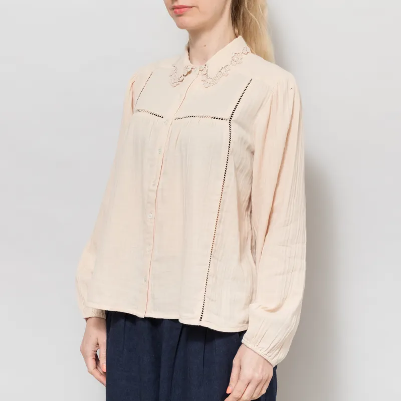 Indi and Cold Womens Crochet Neck Shirt Petal-1