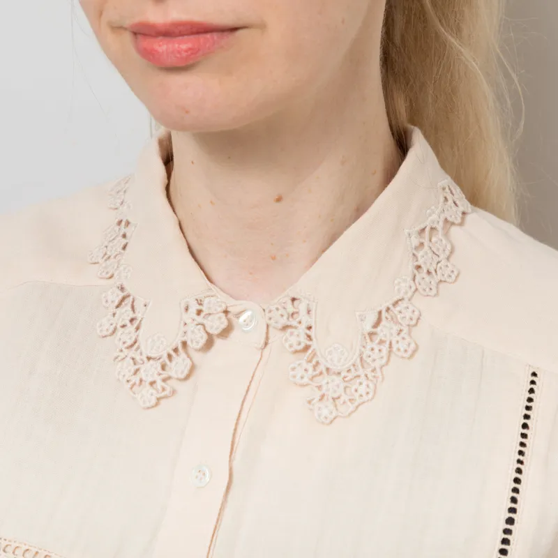 Indi and Cold Womens Crochet Neck Shirt Petal-3