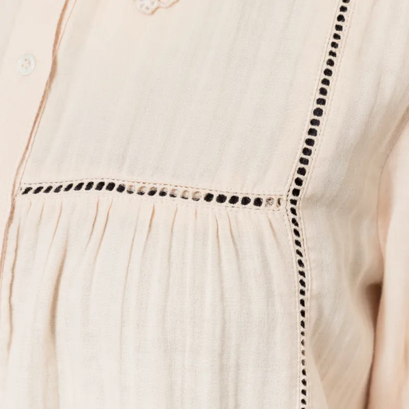 Indi and Cold Womens Crochet Neck Shirt Petal-5