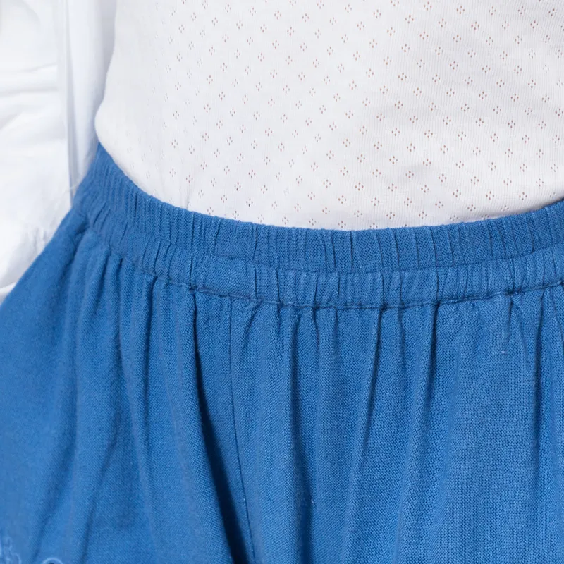 Indi and Cold Womens Scalloped Embroidery Shorts British Blue-3