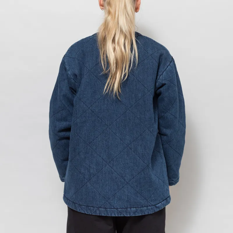 Indi and Cold Womens Quilted Kimono Jacket Blue-4