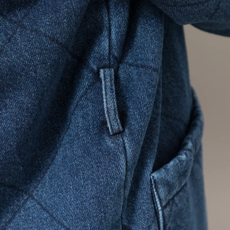 Indi and Cold Womens Quilted Kimono Jacket Blue-8