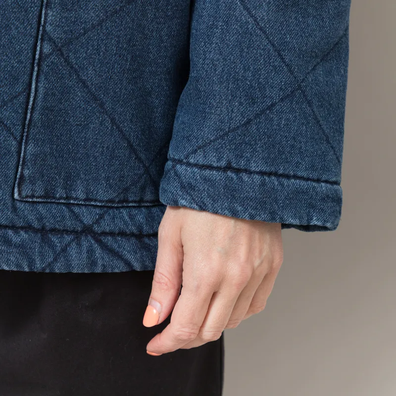 Indi and Cold Womens Quilted Kimono Jacket Blue-9