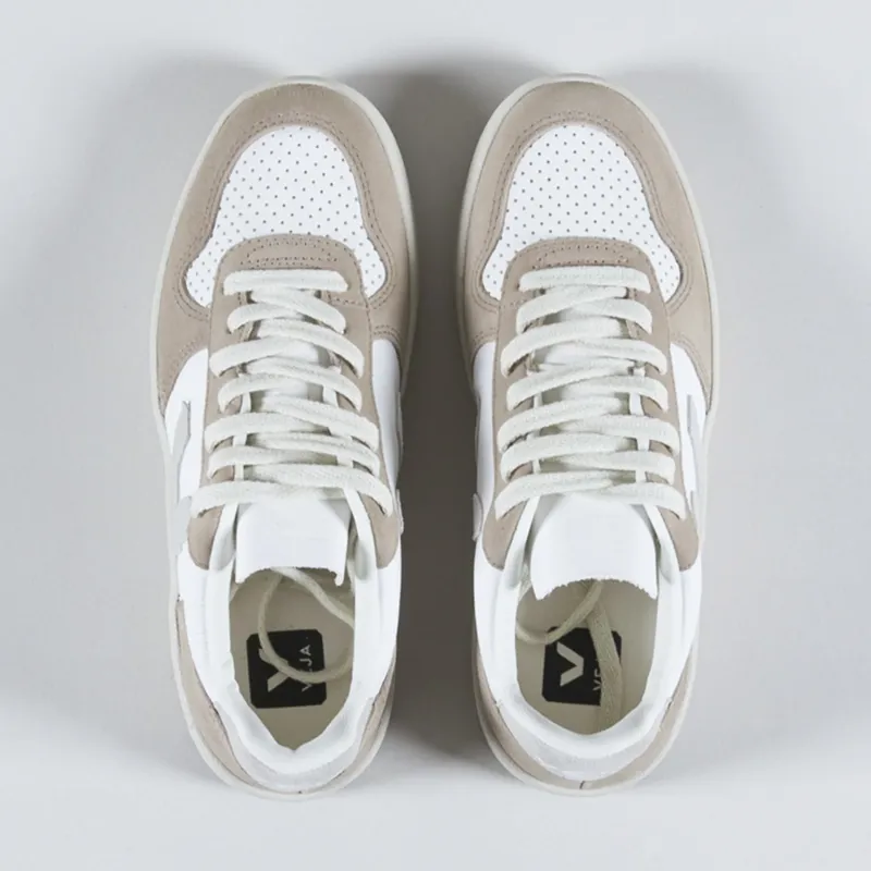 Veja Womens V-10 Chromefree Shoes Extra White Natural Sahara-3