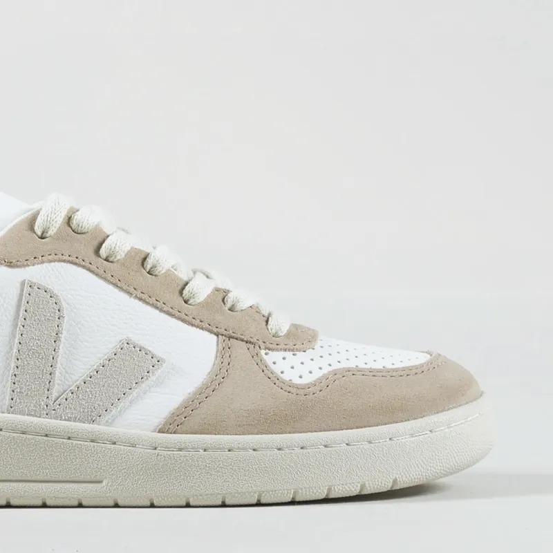 Veja Womens V-10 Chromefree Shoes Extra White Natural Sahara-6