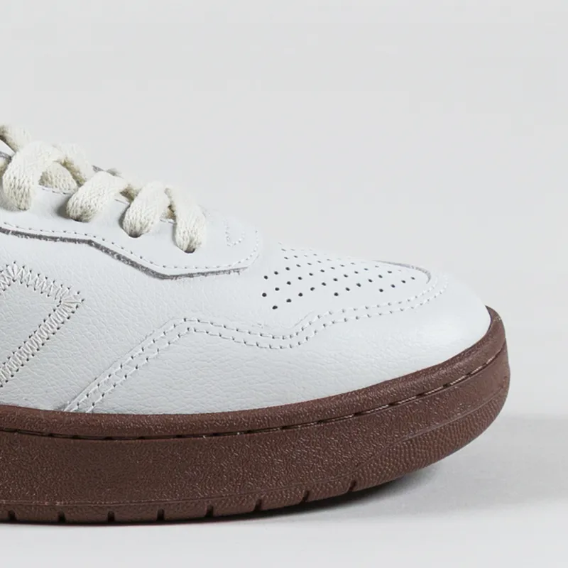 Veja Womens V-90 ZZ OT Leather Shoes White Pierre Almond-5