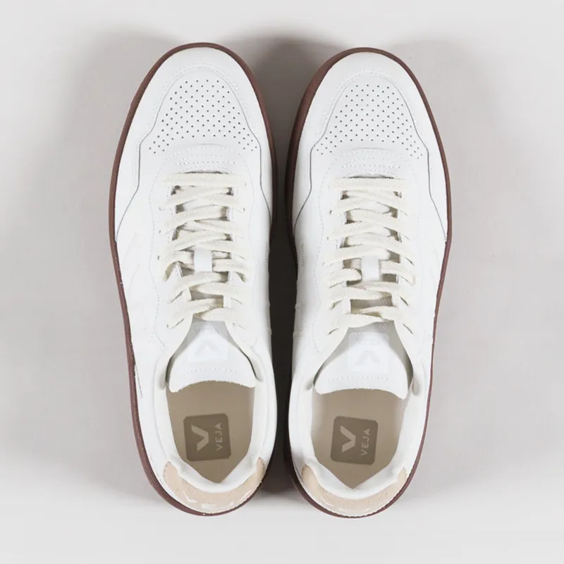 Veja V-90 ZZ OT Leather Shoes White Pierre Almond-6