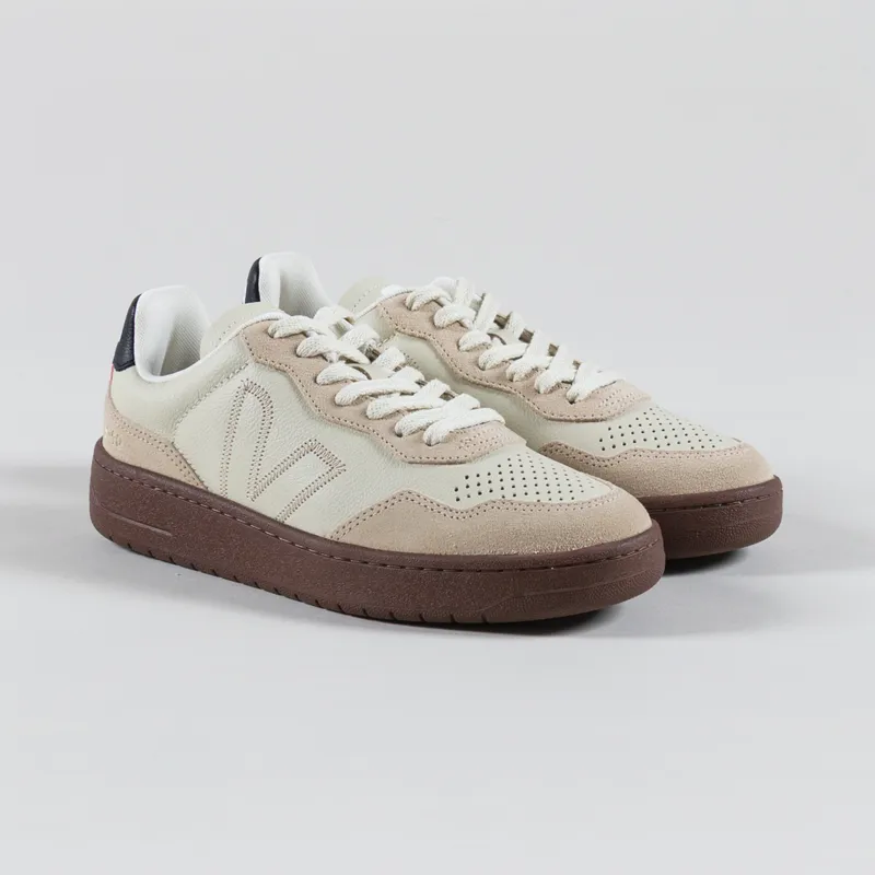 Veja Womens V-90 ZZ OT Leather Shoes Pierre Almond Black