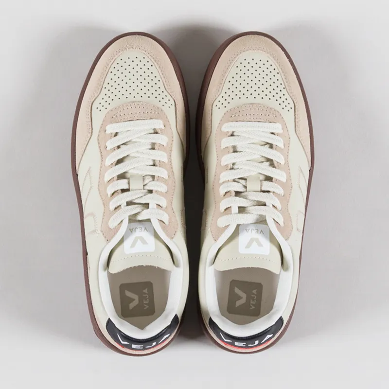 Veja Womens V-90 ZZ OT Leather Shoes Pierre Almond Black-6