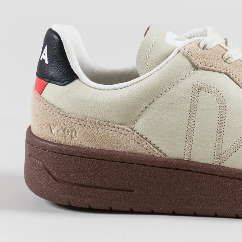 Veja V-90 ZZ OT Leather Shoes Pierre Almond Black-4