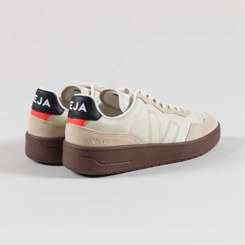 Veja V-90 ZZ OT Leather Shoes Pierre Almond Black-1