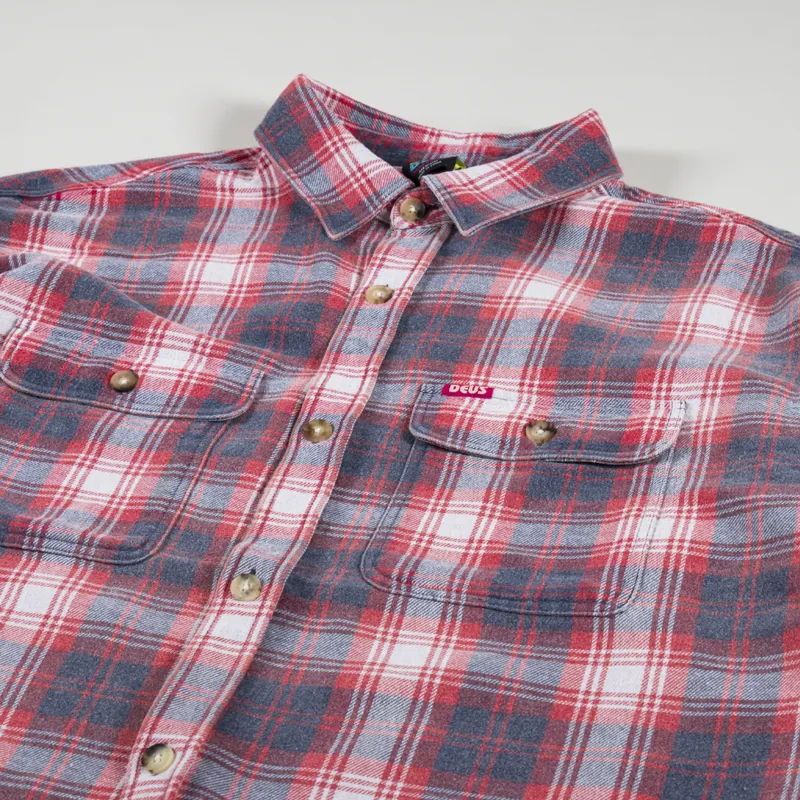 Deus Ex Machina Vacay Shirt Red Check-2