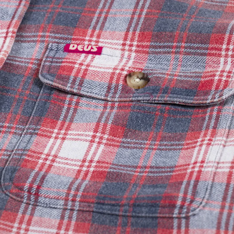 Deus Ex Machina Vacay Shirt Red Check-5
