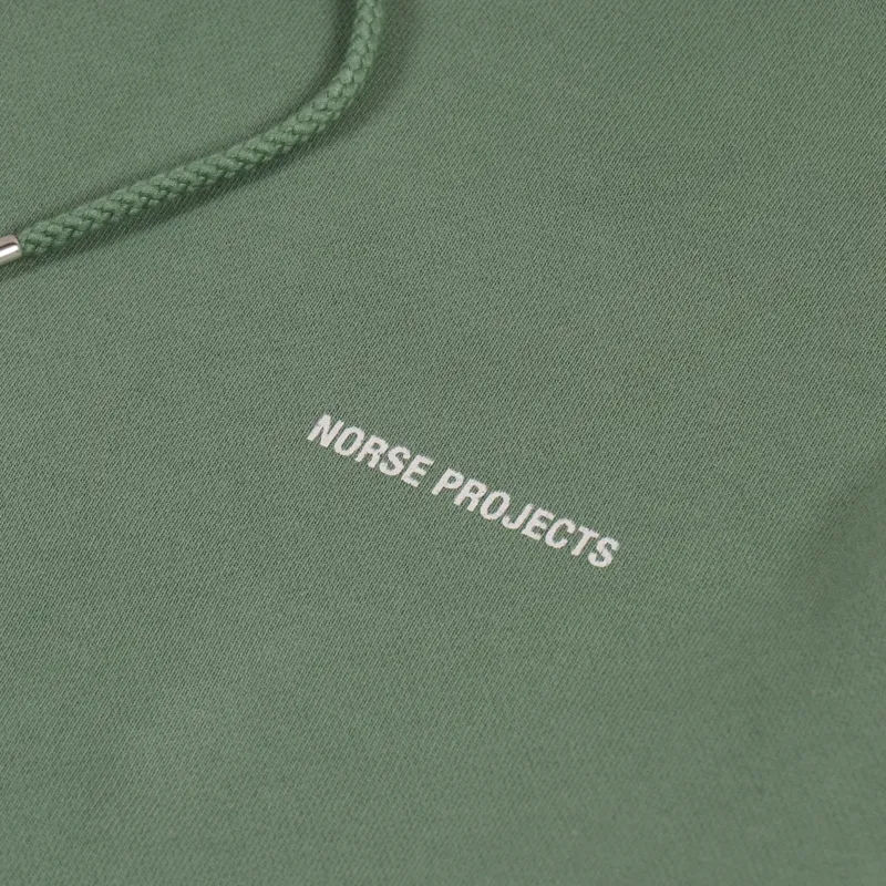 Norse Projects Vagn NP Logo Hoodie Lichen Green-4