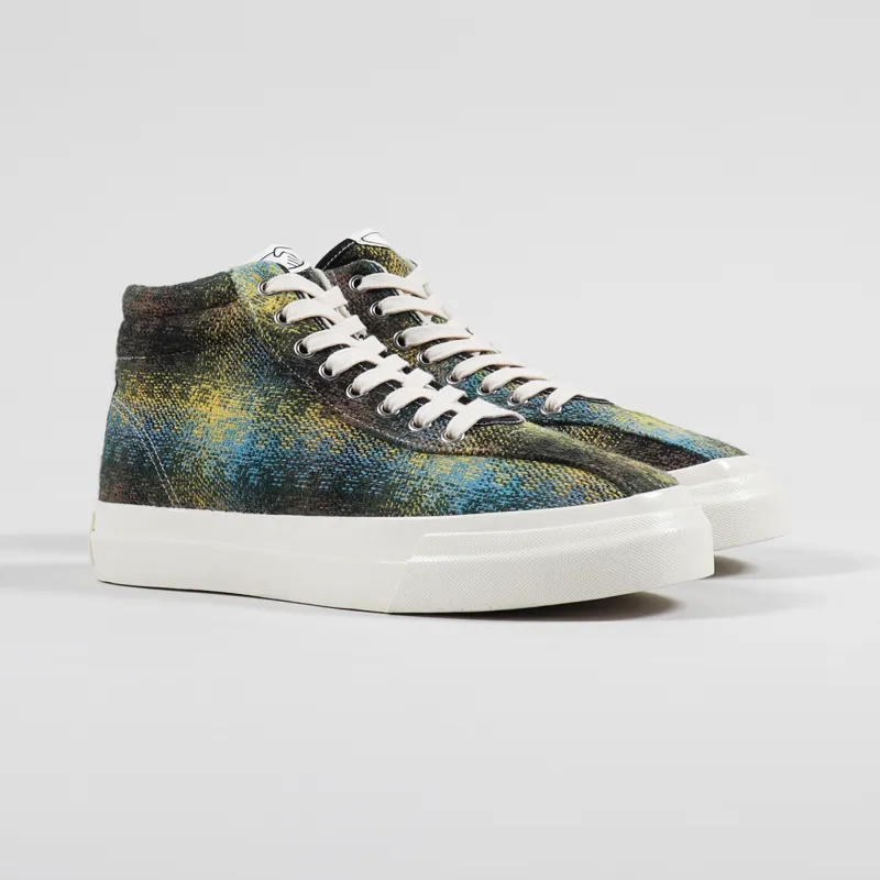 Stepney Workers Club Varden Shoes Wool Check Moss