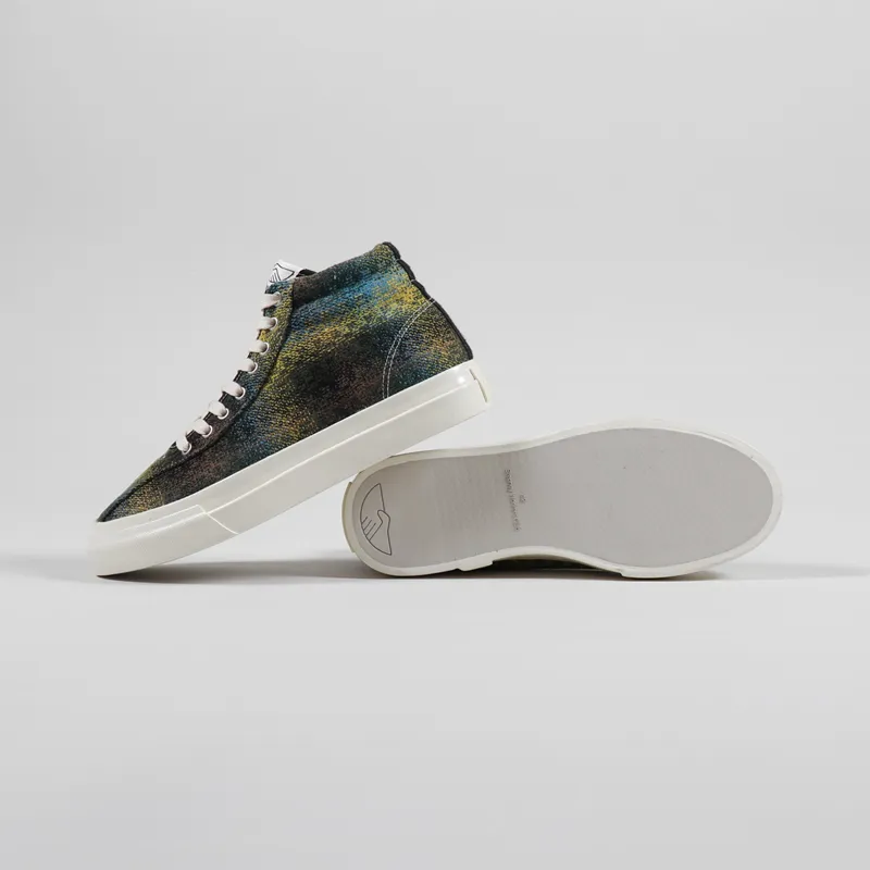 Stepney Workers Club Varden Shoes Wool Check Moss-1