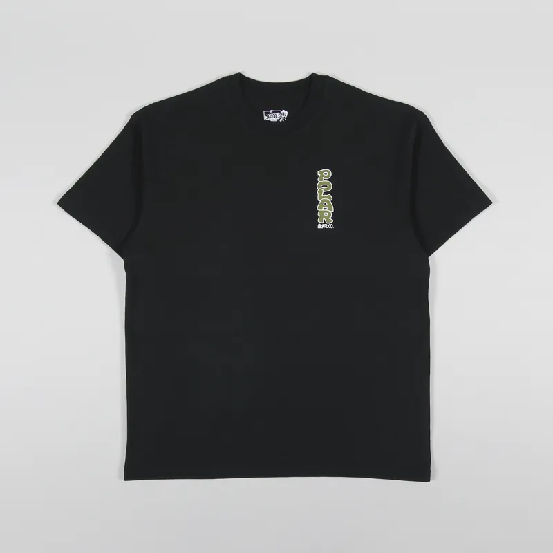 Polar Skate Co. Vertical Logo T Shirt Black