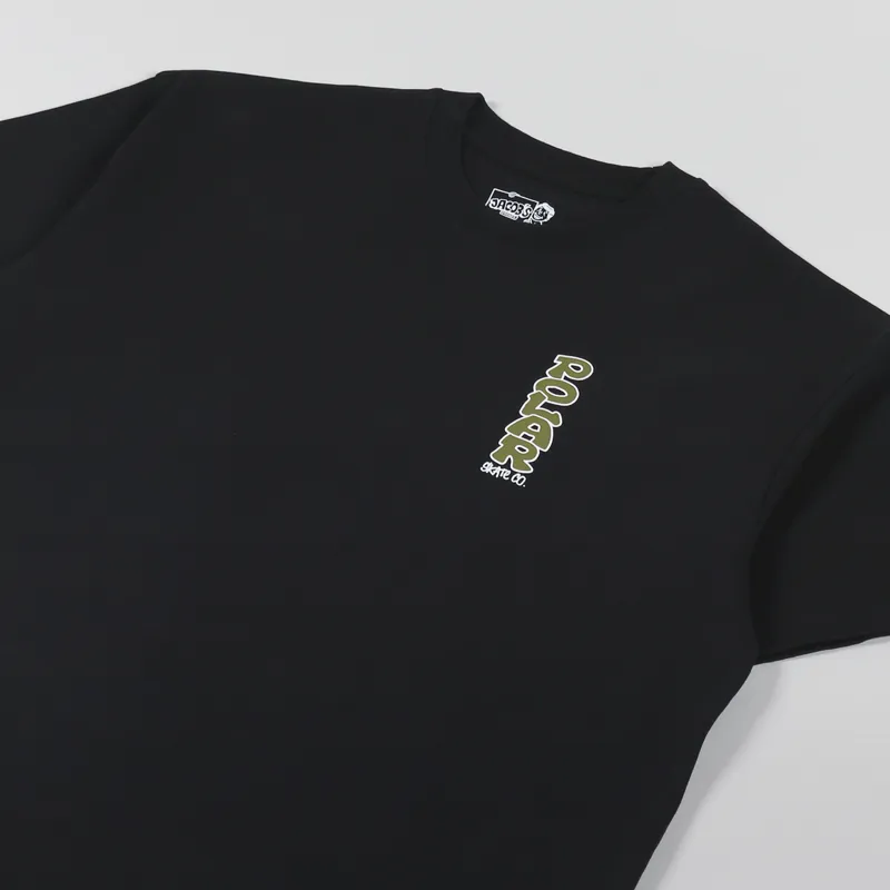Polar Skate Co. Vertical Logo T Shirt Black-2
