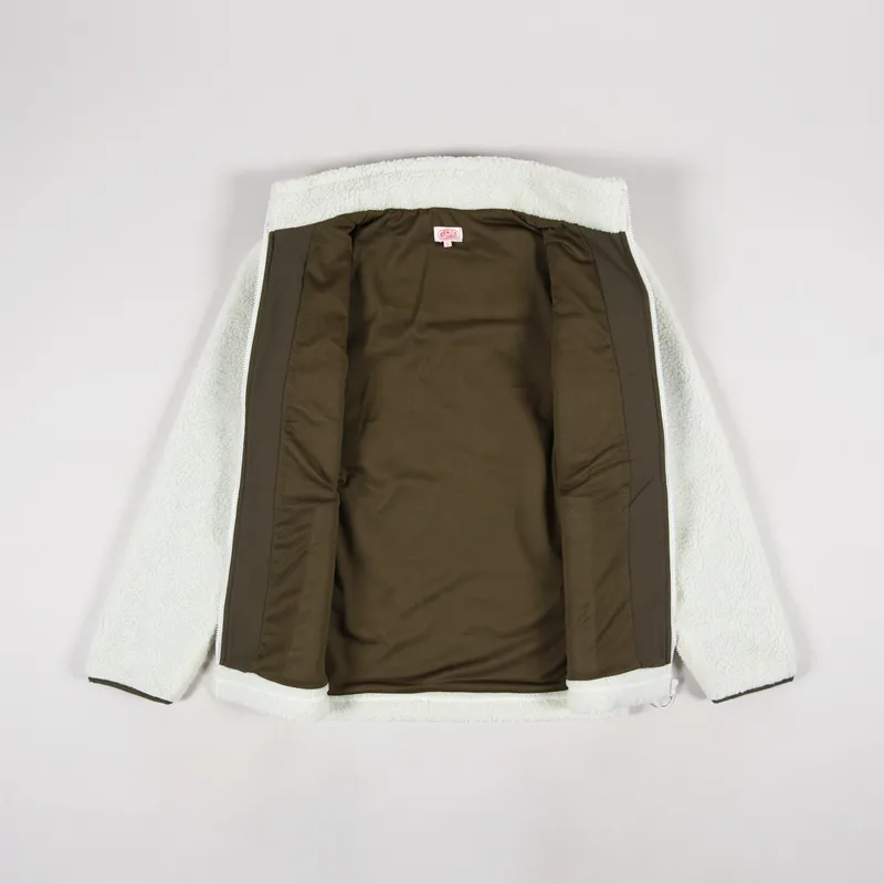 Armor Lux Veste Sherpa Fleece Natural Khaki-1