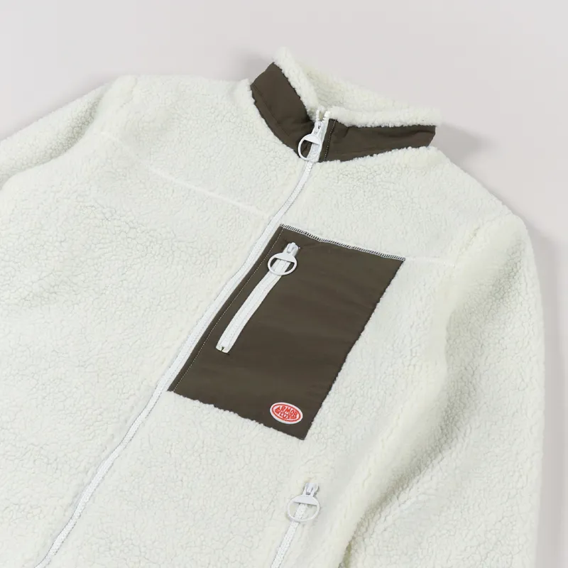 Armor Lux Veste Sherpa Fleece Natural Khaki-3