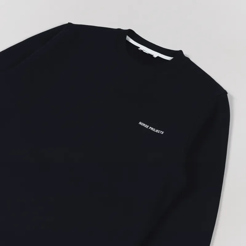 Norse Projects Vagn Logo Crew Sweat Dark Navy-2