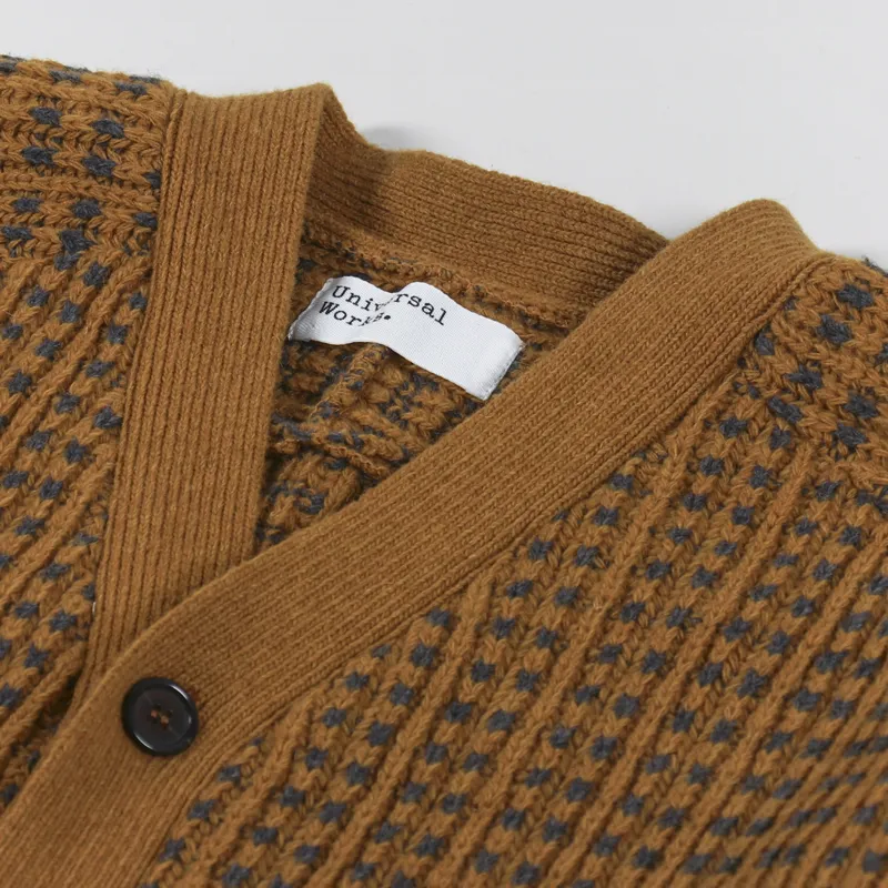 Universal Works Vince Cardigan Cumin Grey Italian Wool-8