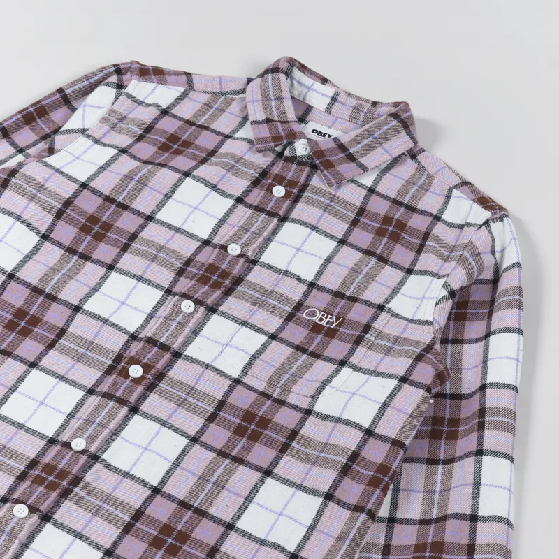 Obey Vince Woven Shirt Unbleached Multi-2