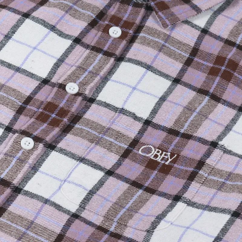Obey Vince Woven Shirt Unbleached Multi-7