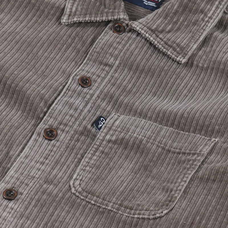 C17 Jeans Corduroy Overshirt Light Grey-7