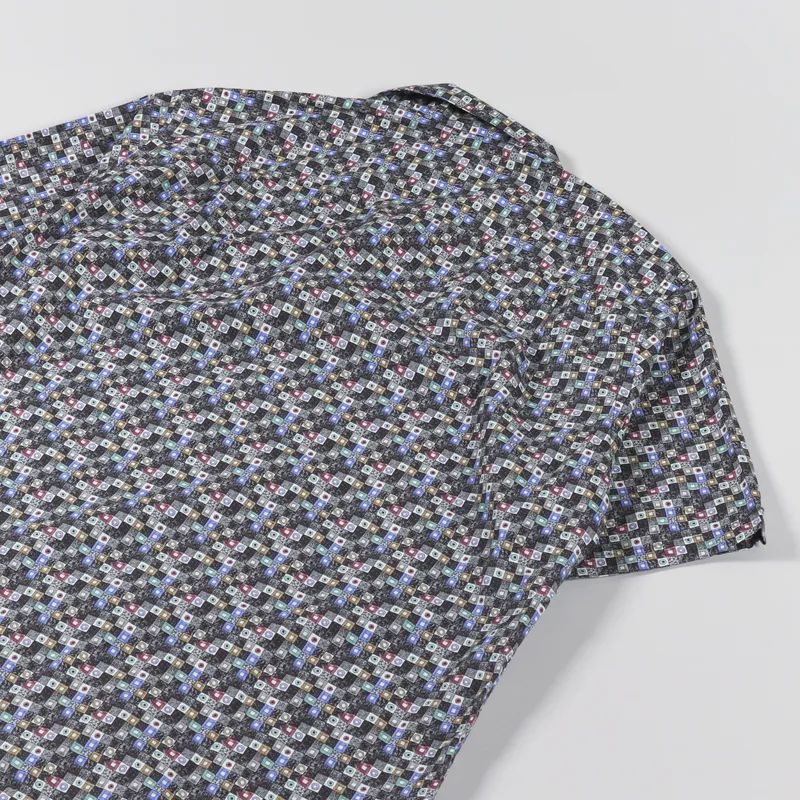 Portuguese Flannel Vintage Tetris Shirt Grey Blue-3