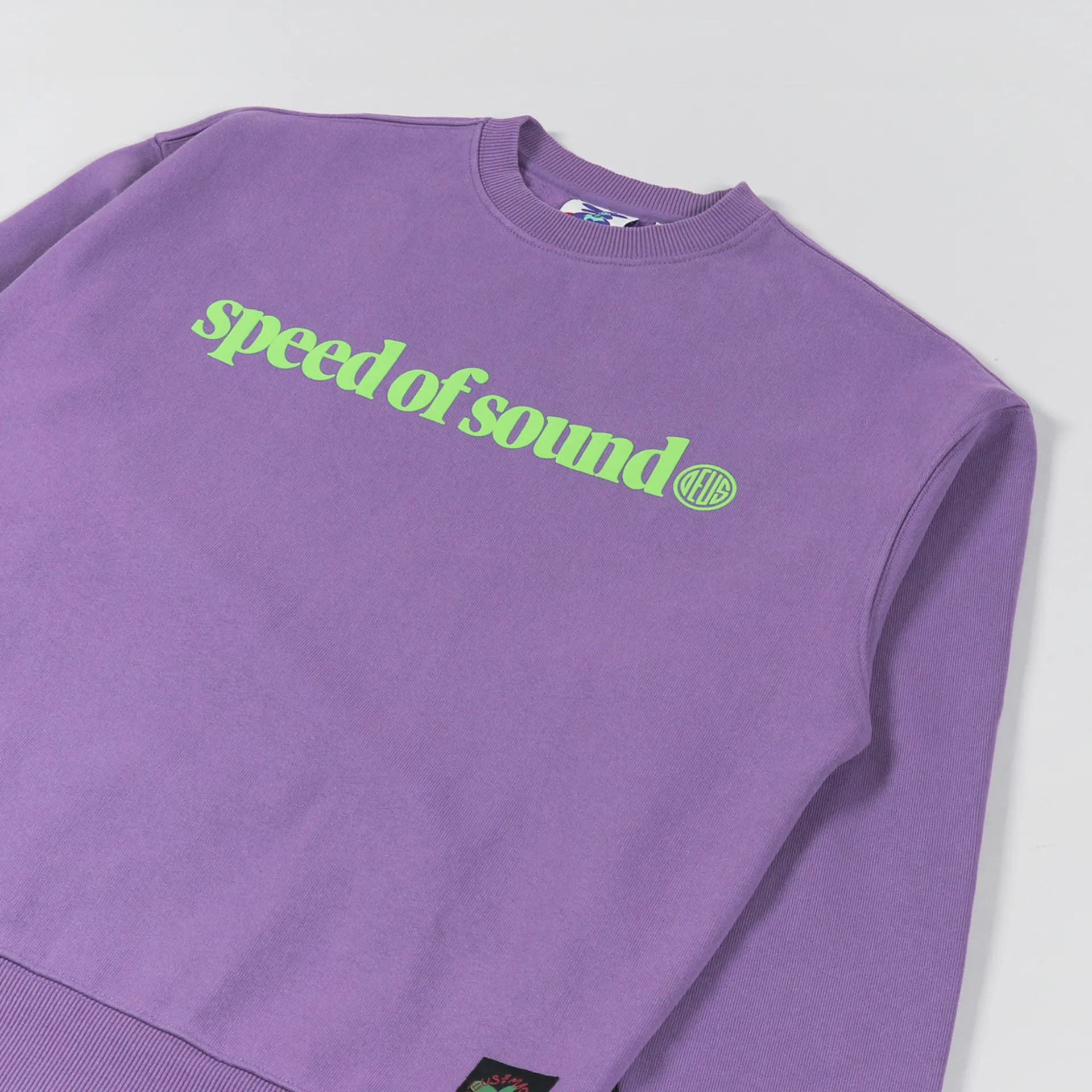 Deus Ex Machina Mens Velocity Crew Neck Sweatshirt Purple Haze